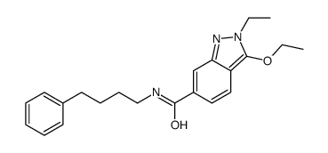 3-ethoxy-2-ethyl-N-(4-phenylbutyl)indazole-6-carboxamide结构式