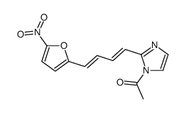 1-[2-[4-(5-nitrofuran-2-yl)buta-1,3-dienyl]imidazol-1-yl]ethanone结构式