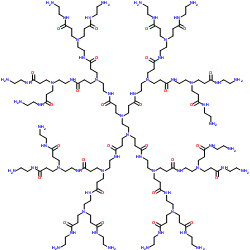 PAMAM 树枝状聚合物,乙二胺核,2.0 代 溶液结构式