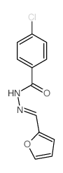 Benzoicacid, 4-chloro-, 2-(2-furanylmethylene)hydrazide Structure