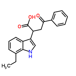 2-(7-ethylindol-3-yl)-4-oxo-4-phenylbutanoic acid结构式