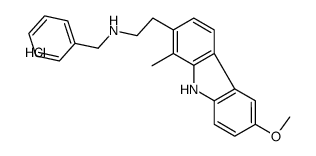 N-benzyl-2-(6-methoxy-1-methyl-9H-carbazol-2-yl)ethanamine,hydrochloride结构式