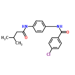 4-Chloro-N-{4-[(3-methylbutanoyl)amino]phenyl}benzamide Structure