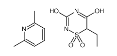 2,6-dimethylpyridine,6-ethyl-1,1-dioxo-1,2,4-thiadiazinane-3,5-dione结构式