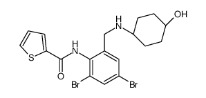 N-[2,4-dibromo-6-[[(4-hydroxycyclohexyl)amino]methyl]phenyl]thiophene-2-carboxamide结构式