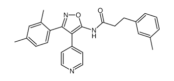 3-(2,4-dimethylphenyl)-5-[3-(3-methylphenyl)propionylamino]-4-(4-pyridyl)isoxazole结构式