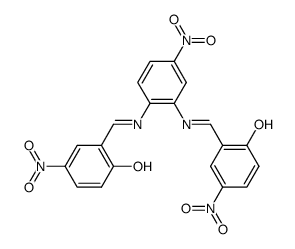 N,N'-bis-(2-hydroxy-5-nitro-benzylidene)-4-nitro-o-phenylenediamine结构式