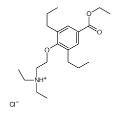 2-(4-ethoxycarbonyl-2,6-dipropylphenoxy)ethyl-diethylazanium,chloride结构式