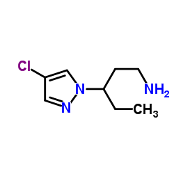 3-(4-CHLORO-PYRAZOL-1-YL)-PENTYLAMINE结构式