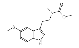 methyl N-methyl-N-[2-(5-methylsulfanyl-1H-indol-3-yl)ethyl]carbamate结构式