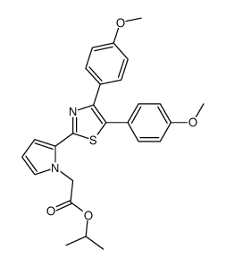 propan-2-yl 2-[2-[4,5-bis(4-methoxyphenyl)-1,3-thiazol-2-yl]pyrrol-1-yl]acetate Structure