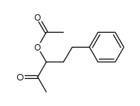 4-oxo-1-phenylpentan-3-yl acetate结构式