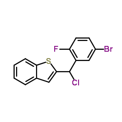 2-[(5-Bromo-2-fluorophenyl)(chloro)methyl]-1-benzothiophene结构式