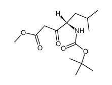 methyl 6-methyl-4-N-(t-butoxycarbonyl)amino-3-oxoheptanoate结构式