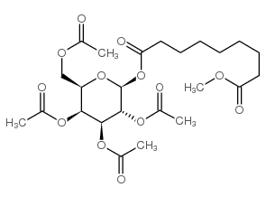 8-甲氧羰基辛酰基-2,3,4,6-四-O-乙酰基-b-D-吡喃半乳糖苷结构式