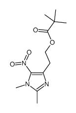 2-(1,2-dimethyl-5-nitroimidazol-4-yl)ethyl 2,2-dimethylpropanoate结构式
