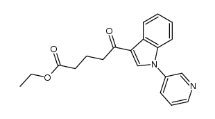 3-(1-oxo-4-ethoxycarbonylbutyl)-N-(pyridin-3-yl)indole结构式