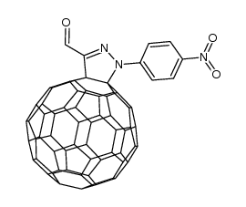 3'-formyl-1'-(4-nitrophenyl)-2-pyrazolino[60]fullerene Structure