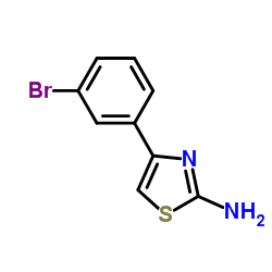 2-氨基-4-(3-溴苯基)噻唑结构式