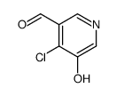 4-chloro-5-hydroxypyridine-3-carbaldehyde结构式