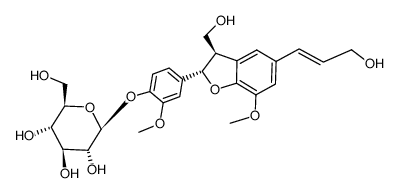 Dehydrodiconiferyl alcohol 4-O-beta-D-glucopyranoside结构式