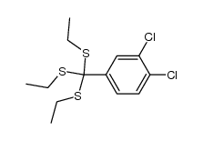 ((3,4-dichlorophenyl)methanetriyl)tris(ethylsulfane)结构式