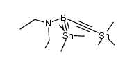 diethylamino-bis(trimethylstannylethinyl)borane Structure