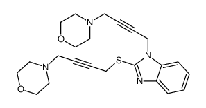 4-[4-[1-(4-morpholin-4-ylbut-2-ynyl)benzimidazol-2-yl]sulfanylbut-2-ynyl]morpholine Structure