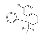 6-chloro-4-phenyl-4-(trifluoromethyl)-2,3-dihydro-1H-naphthalene结构式