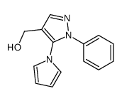 (1-phenyl-5-pyrrol-1-ylpyrazol-4-yl)methanol结构式