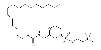 rac-3-Octadecanamido-2-ethoxypropan-1-ol Phosphocholine结构式