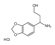 3-Amino-3-benzo[1,3]dioxol-5-yl-propan-1-ol hydrochloride结构式