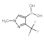 1-甲基-3-(三氟甲基)吡唑-4-硼酸酸结构式