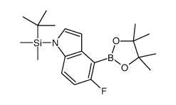 1H-Indole, 1-[(1,1-dimethylethyl)dimethylsilyl]-5-fluoro-4-(4,4,5,5-tetramethyl-1,3,2-dioxaborolan-2-yl)- picture