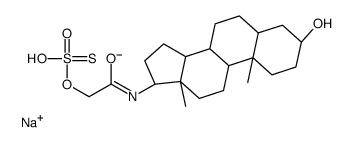 sodium,N-[(3S,5S,10S,13S,14S,17S)-3-hydroxy-10,13-dimethyl-2,3,4,5,6,7,8,9,11,12,14,15,16,17-tetradecahydro-1H-cyclopenta[a]phenanthren-17-yl]-2-oxidosulfonothioyloxyacetamide结构式