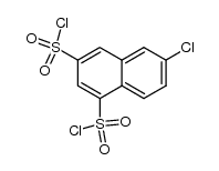 6-chloro-naphthalene-1,3-disulfonyl chloride结构式