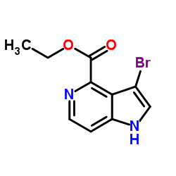 3-Bromo-5-azaindole-4-carboxylic acid ethyl ester Structure