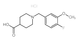 1-(4-Fluoro-3-methoxybenzyl)piperidine-4-carboxylic acid hydrochloride Structure