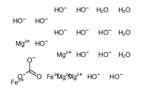 Ferrate (Fe(OH)63-), (OC-6-11)-, Magnesium carbonate, hydrate (2:4:1:4) Structure