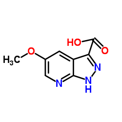 5-Methoxy-1H-pyrazolo[3,4-b]pyridin-3-carboxylic acid结构式