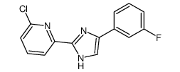 2-氯-6-(4-(3-氟苯基)-1H-咪唑-2-基)吡啶结构式