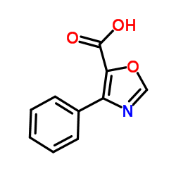 4-phenyloxazole-5-carboxylic acid结构式