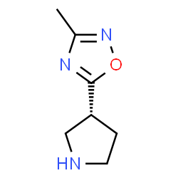 1,2,4-Oxadiazole, 3-methyl-5-(3R)-3-pyrrolidinyl-结构式