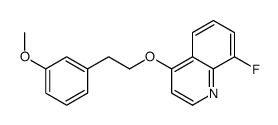 8-fluoro-4-[2-(3-methoxyphenyl)ethoxy]quinoline结构式