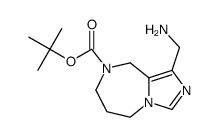 1-Aminomethyl-6,7-dihydro-5H,9H-imidazo[1,5-a][1,4]diazepine-8-carboxylicacidtert-butylester Structure