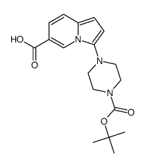 3-(4-(Tert-Butoxycarbonyl)Piperazin-1-Yl)Indolizine-6-Carboxylic Acid Structure