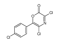 2H-1,4-Oxazin-2-one,3,5-dichloro-6-(4-chlorophenyl)-结构式