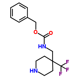 Benzyl {[4-(trifluoromethyl)-4-piperidinyl]methyl}carbamate结构式