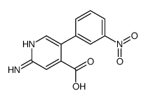 2-amino-5-(3-nitrophenyl)pyridine-4-carboxylic acid结构式