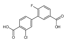 4-(5-carboxy-2-fluorophenyl)-2-chlorobenzoic acid结构式